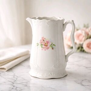 American China Co Vase White Brier Rose Pattern #VIN